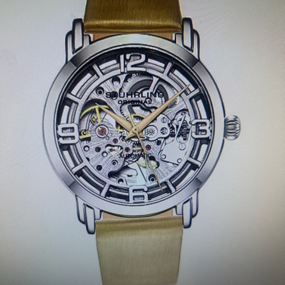 Stuhrling women’s authentic leather strap watch like new